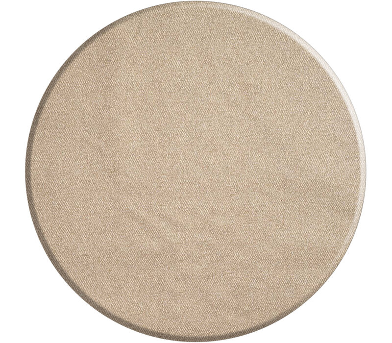 Rond Tafelkleed Gecoat -  Ø 160 cm - Linnen look effen - Taupe