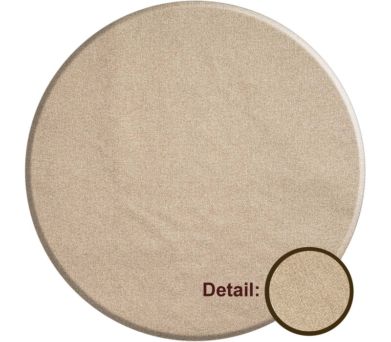 Rond Tafelkleed Gecoat -  Ø 160 cm - Linnen look effen - Taupe