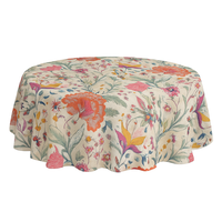 Rond Tafelkleed Gecoat - Ø 160 cm - Flower paradise
