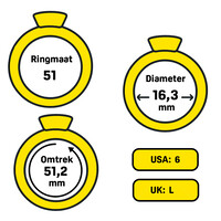 Ring met Roos - Midnight Blue - Zwart-Blauw- Acryl