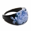 MixMamas Ring met Roos - Midnight Blue - Zwart-Blauw- Acryl MixMamas Ring met Roos - Midnight Blue - Zwart-Blauw- Acryl