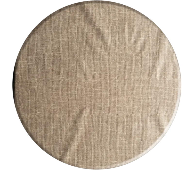 Rond Tafelzeil-  Ø 180 cm - Linnen look Zand