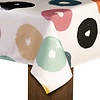 MixMamas Tafelkleed Gecoat - 140 x 250 cm - painted circled dots