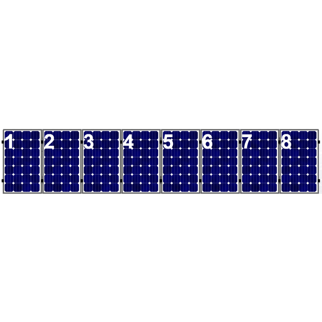 Clickfit EVO set rij van 8 panelen portrait aluminium