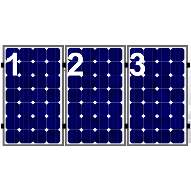 Clickfit EVO set rij van 3 panelen portrait aluminium