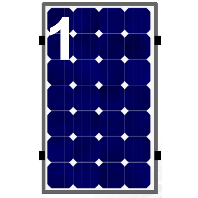 Clickfit EVO set rij van 1 paneel portrait  aluminium