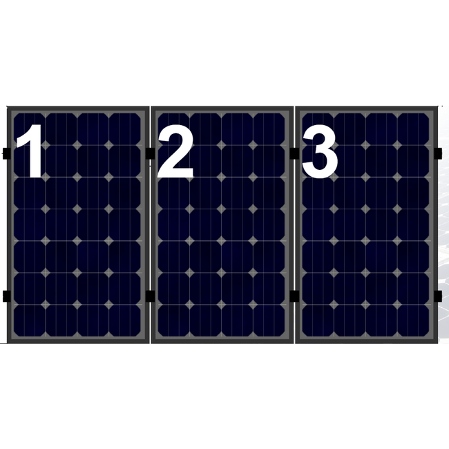 Clickfit EVO set rij van 3 panelen portrait zwart