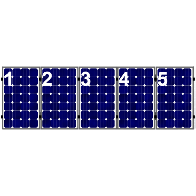 Clickfit EVO set rij van 5 panelen portrait aluminium