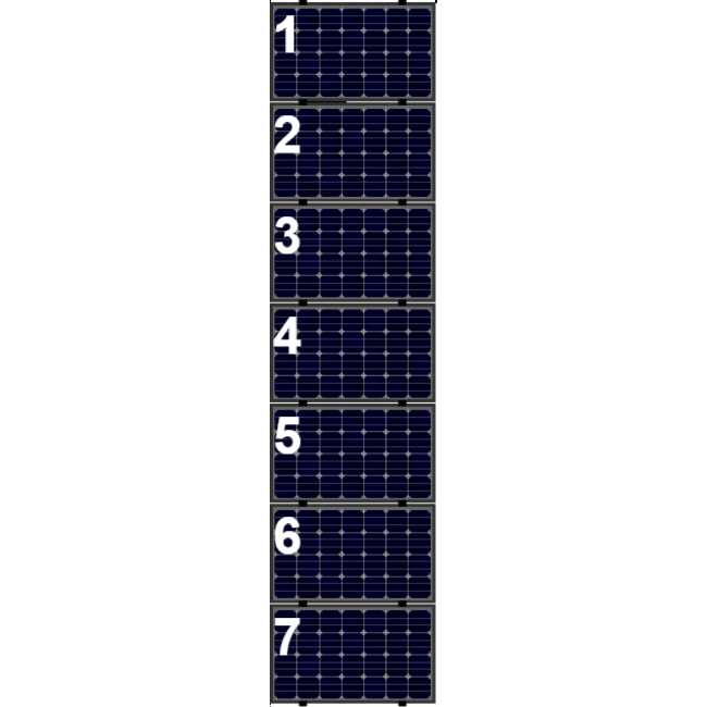 Clickfit EVO set rij van 7 panelen Landscape zwart
