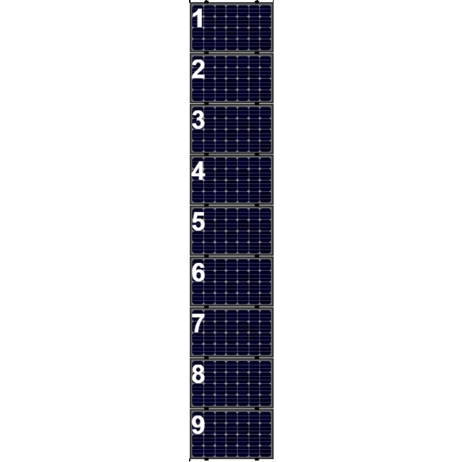 Clickfit EVO set rij van 9 panelen Landscape zwart