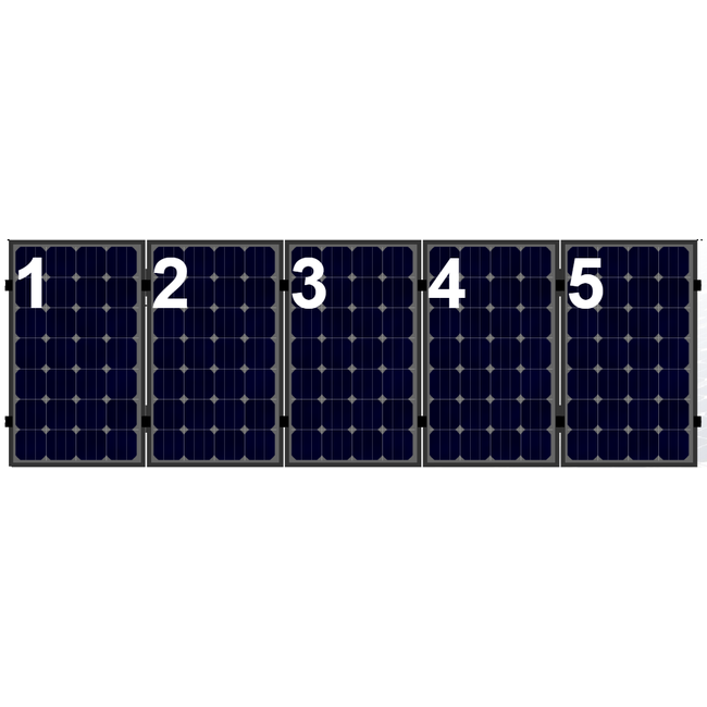 Clickfit EVO set rij van 5 panelen portrait zwart