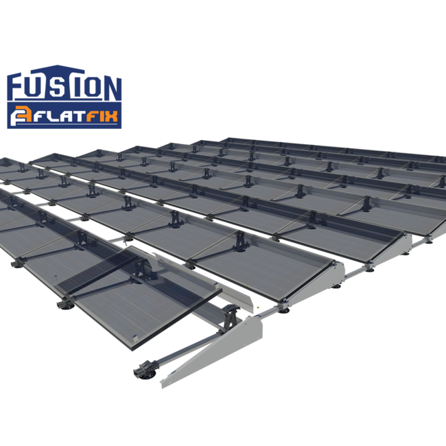 Flatfix Fusion set 2 rijen van 7 panelen aluminium