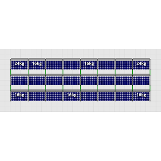 Flatfix Fusion sets Flatfix Fusion set 3 rijen van 8 panelen aluminium