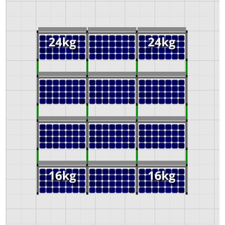 Flatfix Fusion sets Flatfix Fusion set 4 rijen van 3 panelen aluminium