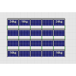 Flatfix Fusion sets Flatfix Fusion set 4 rijen van 5 panelen aluminium