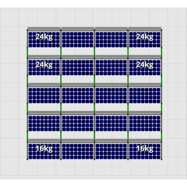 Flatfix Fusion set 5 rijen van 4 panelen aluminium