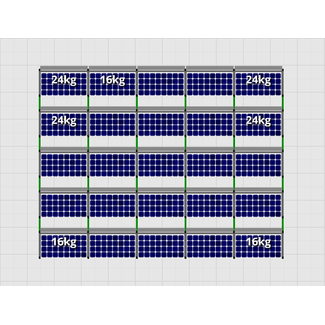 Flatfix Fusion sets Flatfix Fusion set 5 rijen van 5 panelen aluminium