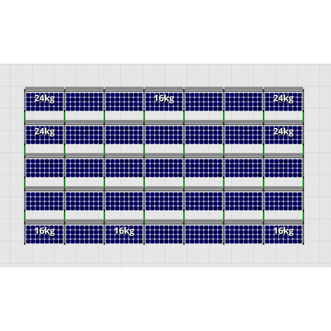 Flatfix Fusion set 5 rijen van 7 panelen aluminium