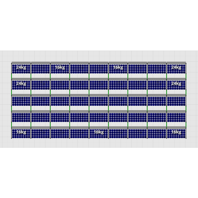 Flatfix Fusion set 5 rijen van 9 panelen aluminium