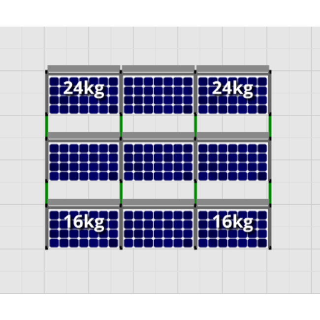 Flatfix Fusion set 3 rijen van 3 panelen zwart