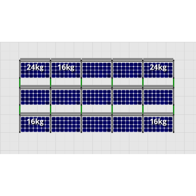 Flatfix Fusion set 3 rijen van 5 panelen zwart