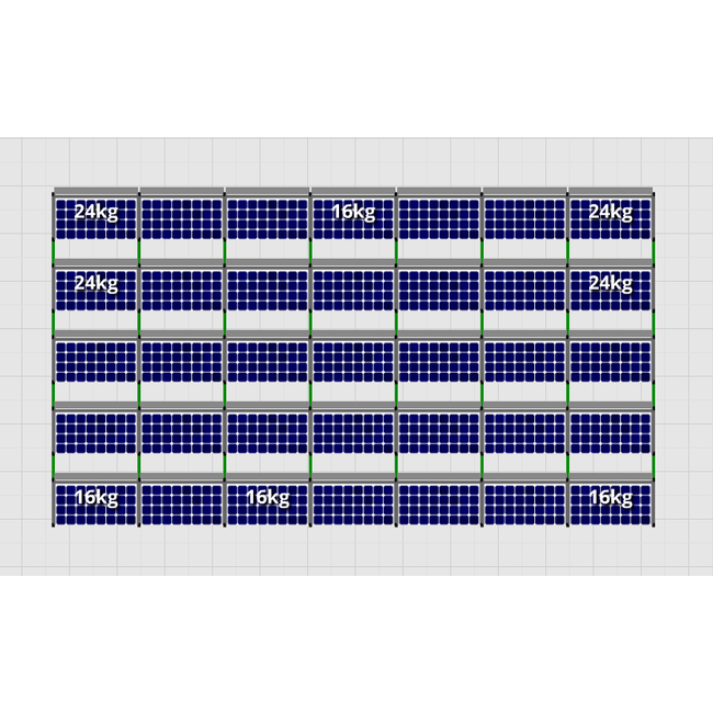 Flatfix Fusion set 5 rijen van 7 panelen zwart