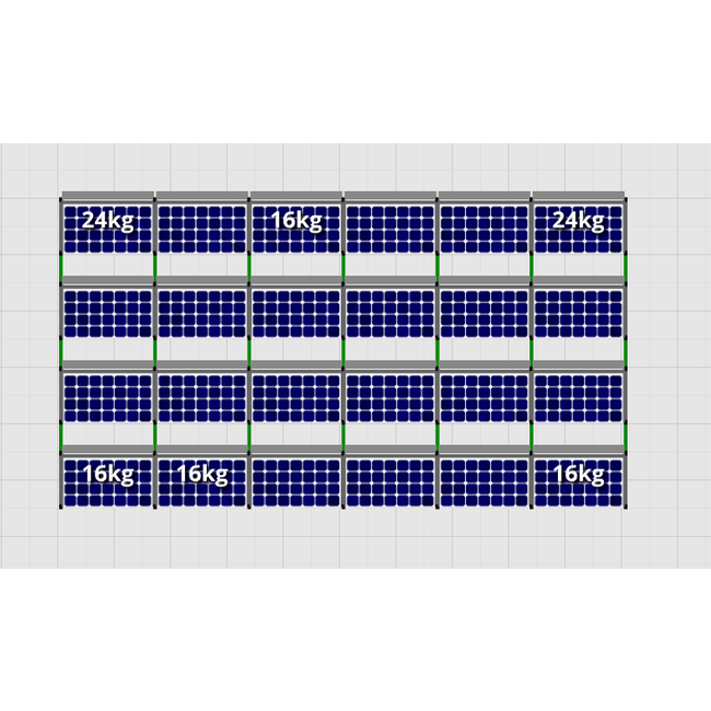 Flatfix Fusion set 4 rijen van 6 panelen zwart