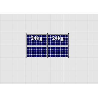 Flatfix Fusion sets Flatfix Fusion set 1 rij van 4 panelen aluminium O/W