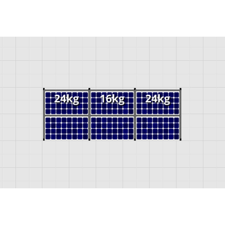 Flatfix Fusion sets Flatfix Fusion set 1 rij van 6 panelen aluminium O/W