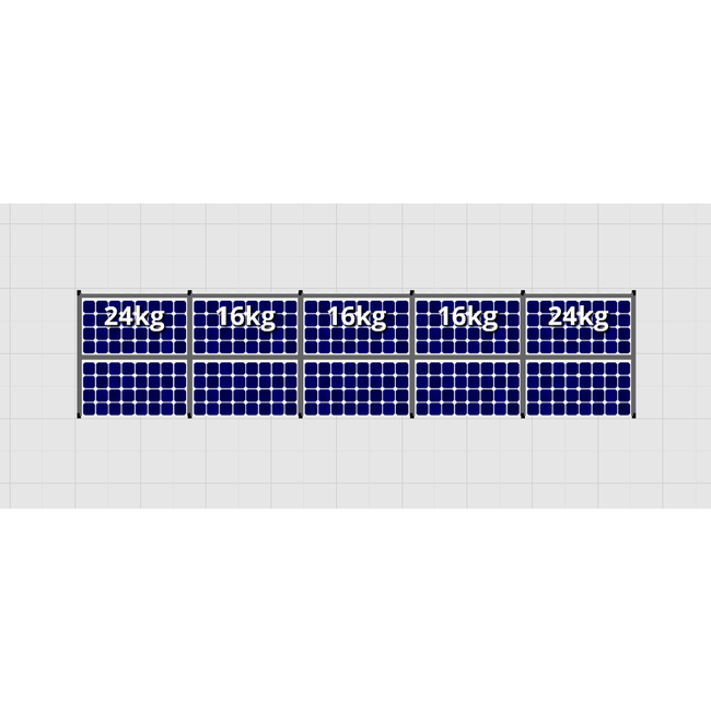 Flatfix Fusion set 1 rij van 10 panelen aluminium O/W
