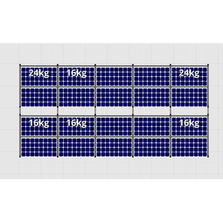 Flatfix Fusion sets Flatfix Fusion set 2 rijen van 10 panelen aluminium O/W