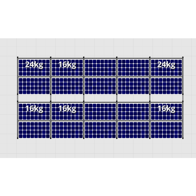 Flatfix Fusion set 2 rijen van 10 panelen aluminium O/W