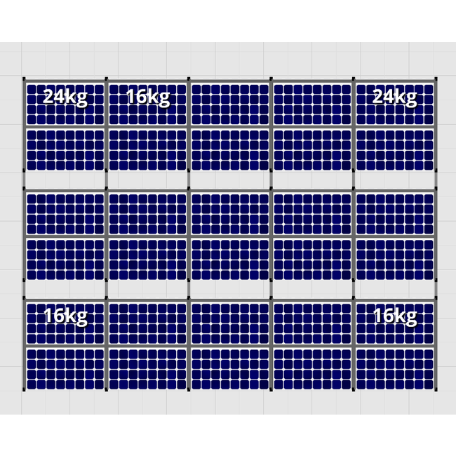 Flatfix Fusion set 3 rijen van 10 panelen aluminium O/W