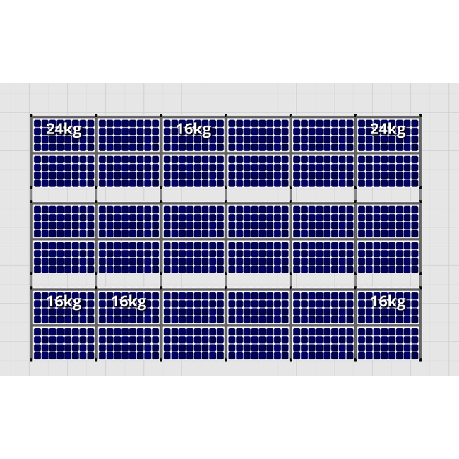 Flatfix Fusion set 3 rijen van 12 panelen aluminium oost/west