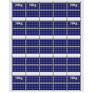 Flatfix Fusion sets Flatfix Fusion set 5 rijen van 10 panelen aluminium O/W