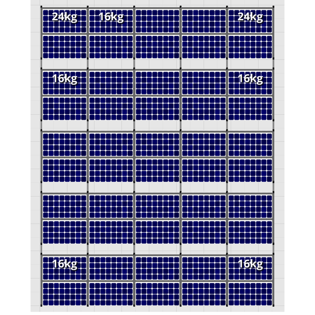 Flatfix Fusion set 5 rijen van 10 panelen aluminium O/W