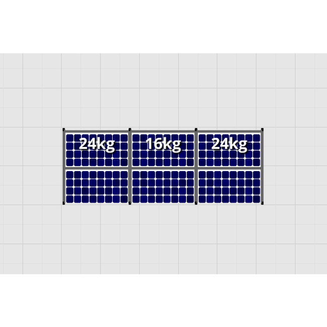 Flatfix Fusion set 1 rij van 6 panelen zwart oost/west
