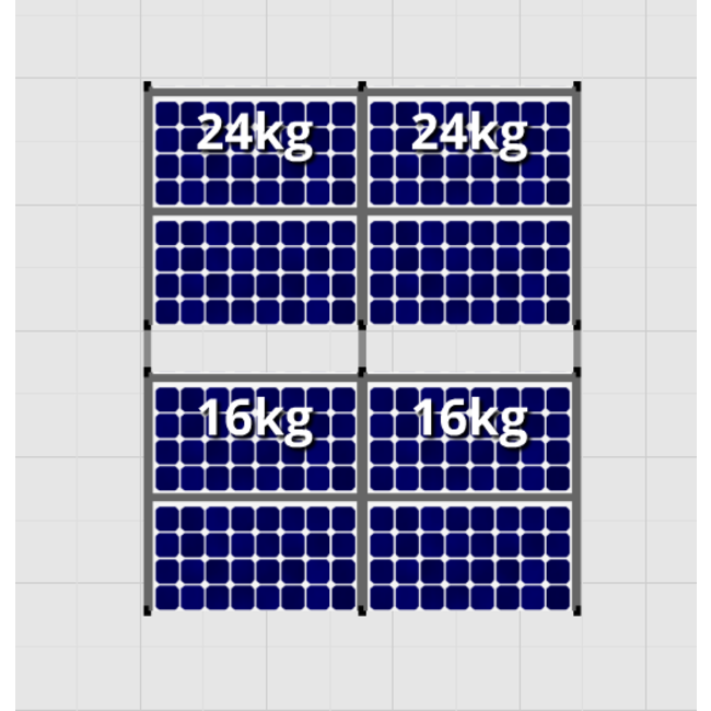 Flatfix Fusion set 2 rijen van 4 panelen zwart O/W