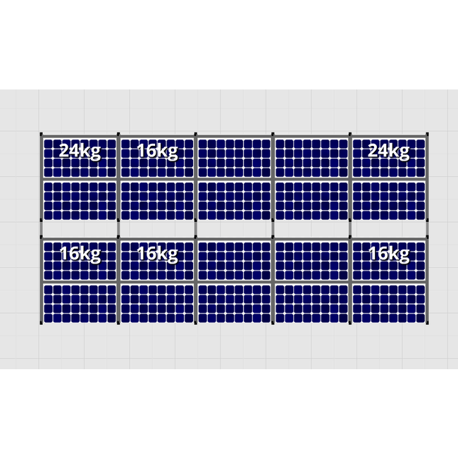 Flatfix Fusion set 2 rijen van 10 panelen zwart O/W