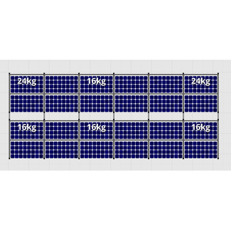 Flatfix Fusion sets Flatfix Fusion set 2 rijen van 12 panelen zwart O/W