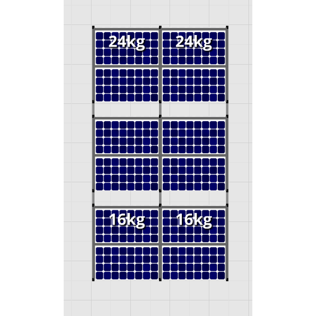 Flatfix Fusion set 3 rijen van 4 panelen zwart oost/west