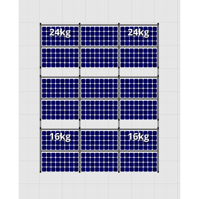 Flatfix Fusion set 3 rijen van 6 panelen zwart oost/west