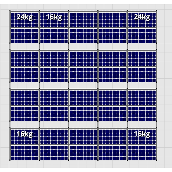 Flatfix Fusion set 4 rijen van 10 panelen zwart oost/west