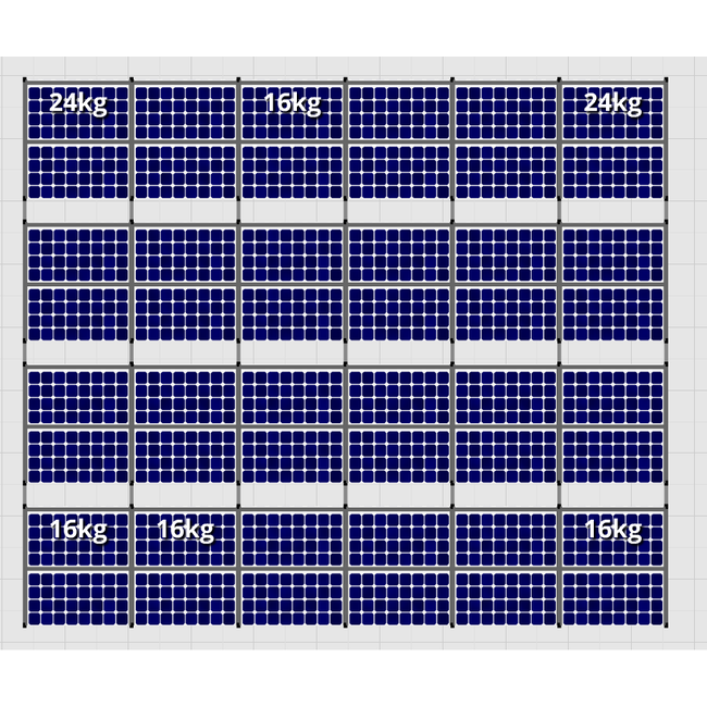 Flatfix Fusion set 4 rijen van 12 panelen zwart O/W