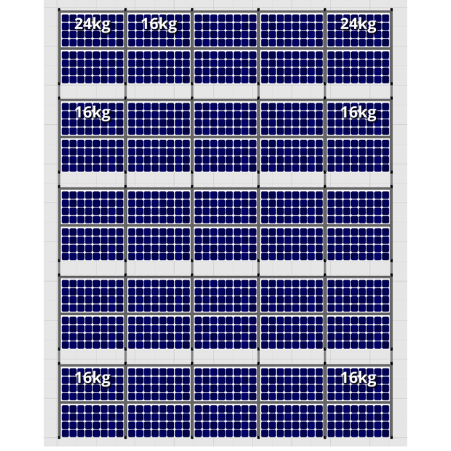 Flatfix Fusion set 5 rijen van 10 panelen zwart oost/west
