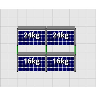 Flatfix Fusion sets Flatfix Fusion set 2 rijen van 2 panelen aluminium 2100 Serie