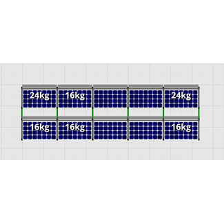 Flatfix Fusion sets Flatfix Fusion set 2 rijen van 5 panelen aluminium 2100 Serie