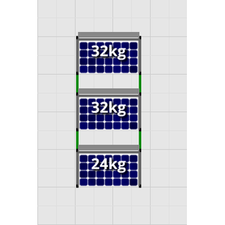 Flatfix Fusion sets Flatfix Fusion set 3 rijen van 1 paneel aluminium 2100 Serie