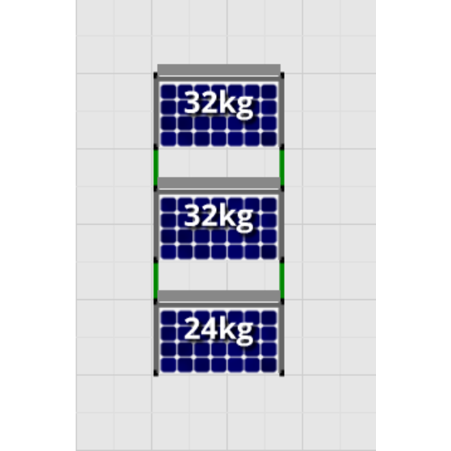 Flatfix Fusion set 3 rijen van 1 paneel aluminium 2100 Serie
