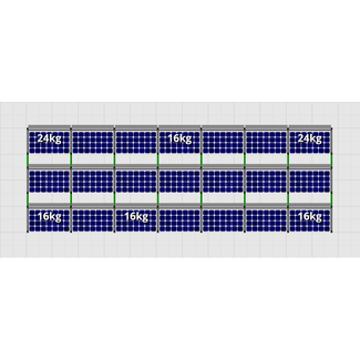 Flatfix Fusion sets Flatfix Fusion set 3 rijen van 7 panelen aluminium 2100 Serie